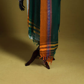 Green - dharwad cotton dupatta with zari border 62