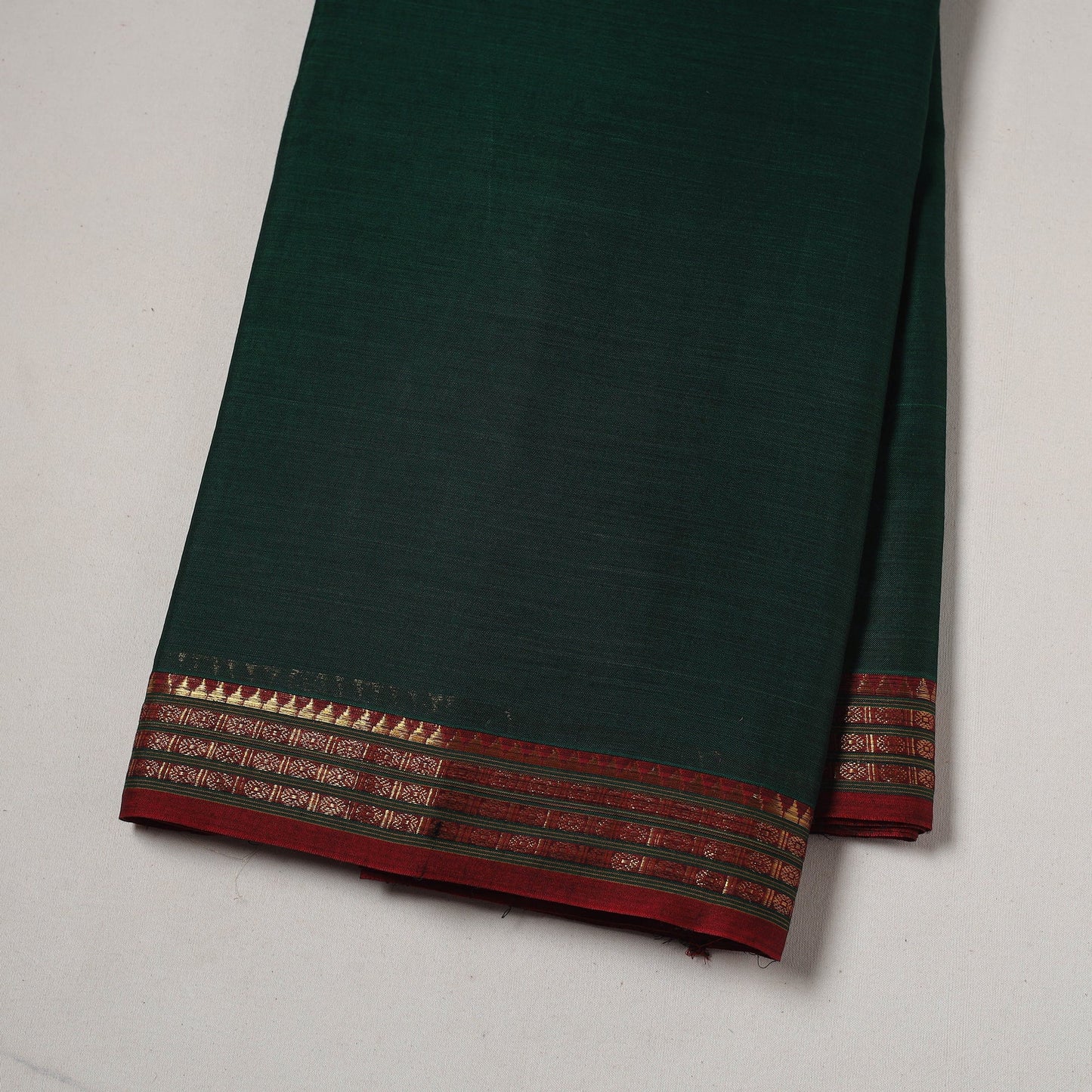 Dharwad cotton fabric with border 04 - handcrafted