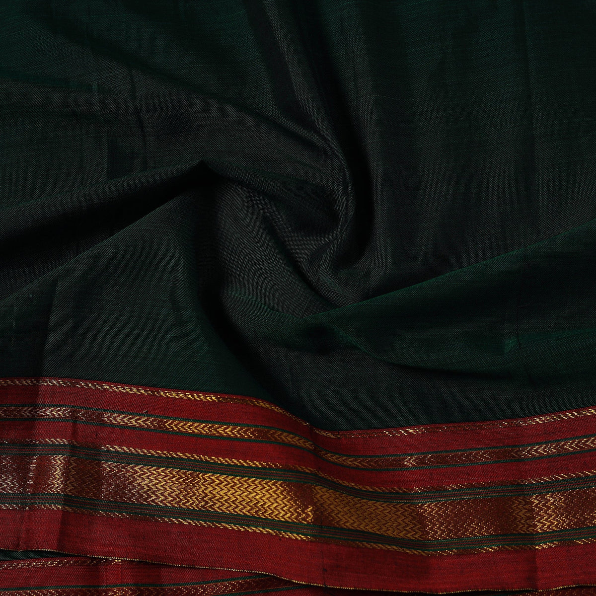 Dharwad cotton fabric with border 12 - handcrafted