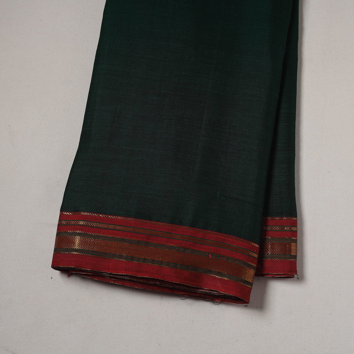 Dharwad cotton fabric with border 12 - handcrafted
