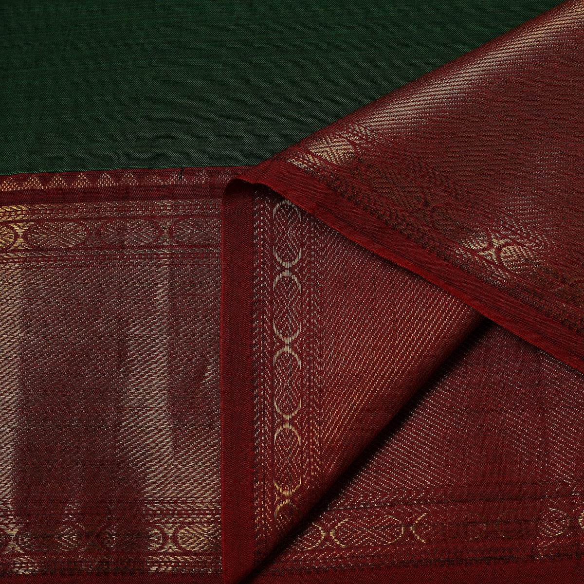 Dharwad cotton fabric with border 18 - handcrafted