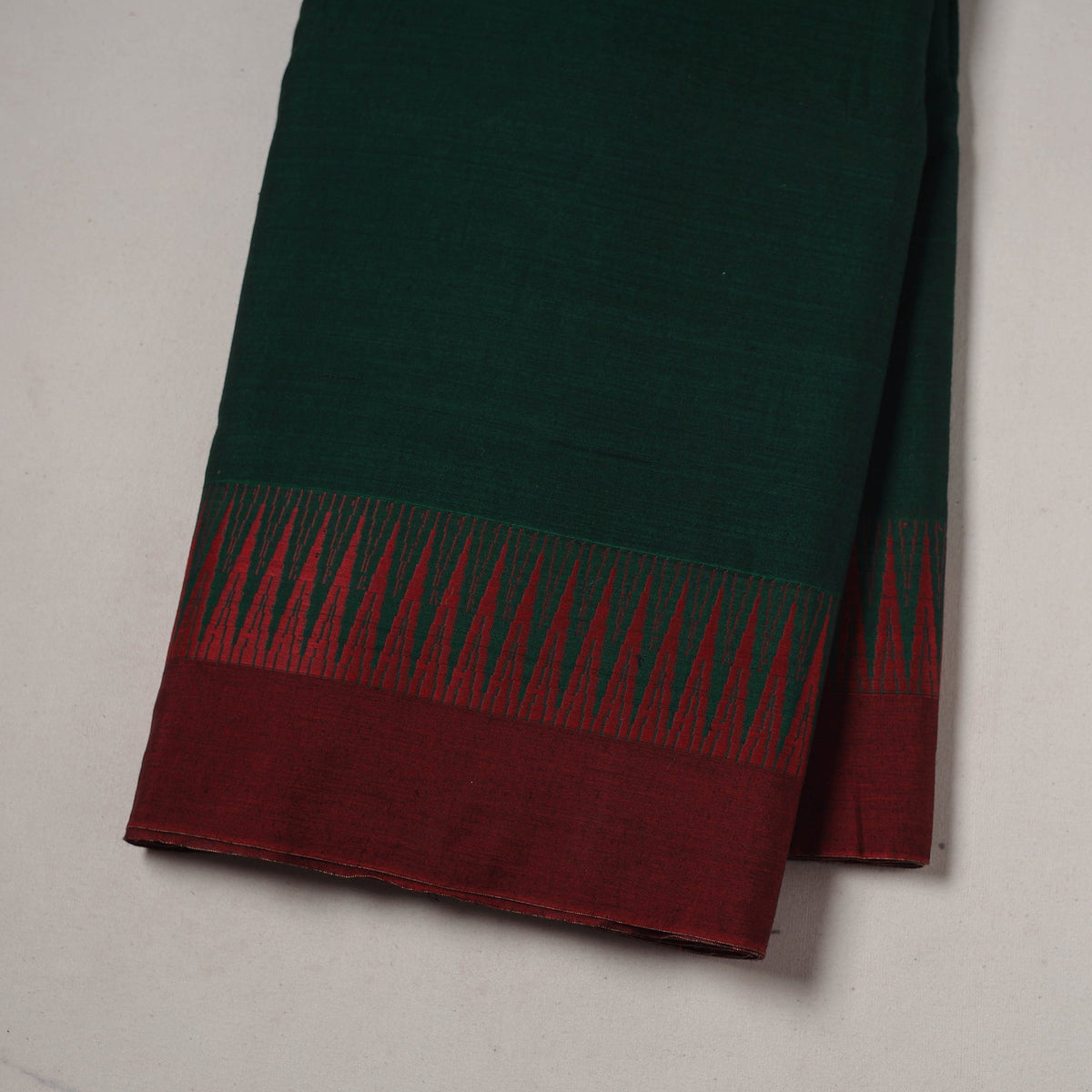Dharwad cotton fabric with border 24 - handcrafted