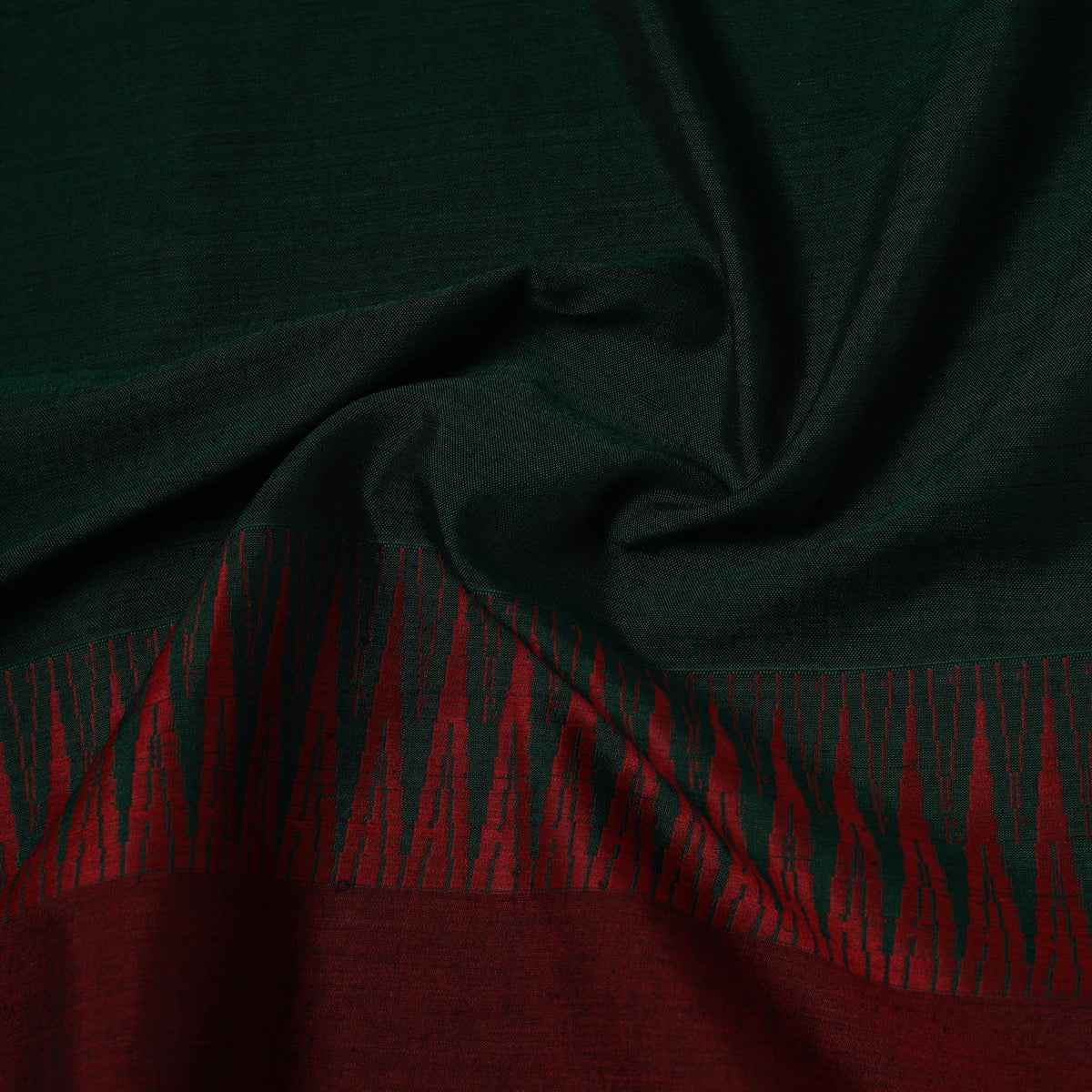 Dharwad cotton fabric with border 24 - handcrafted