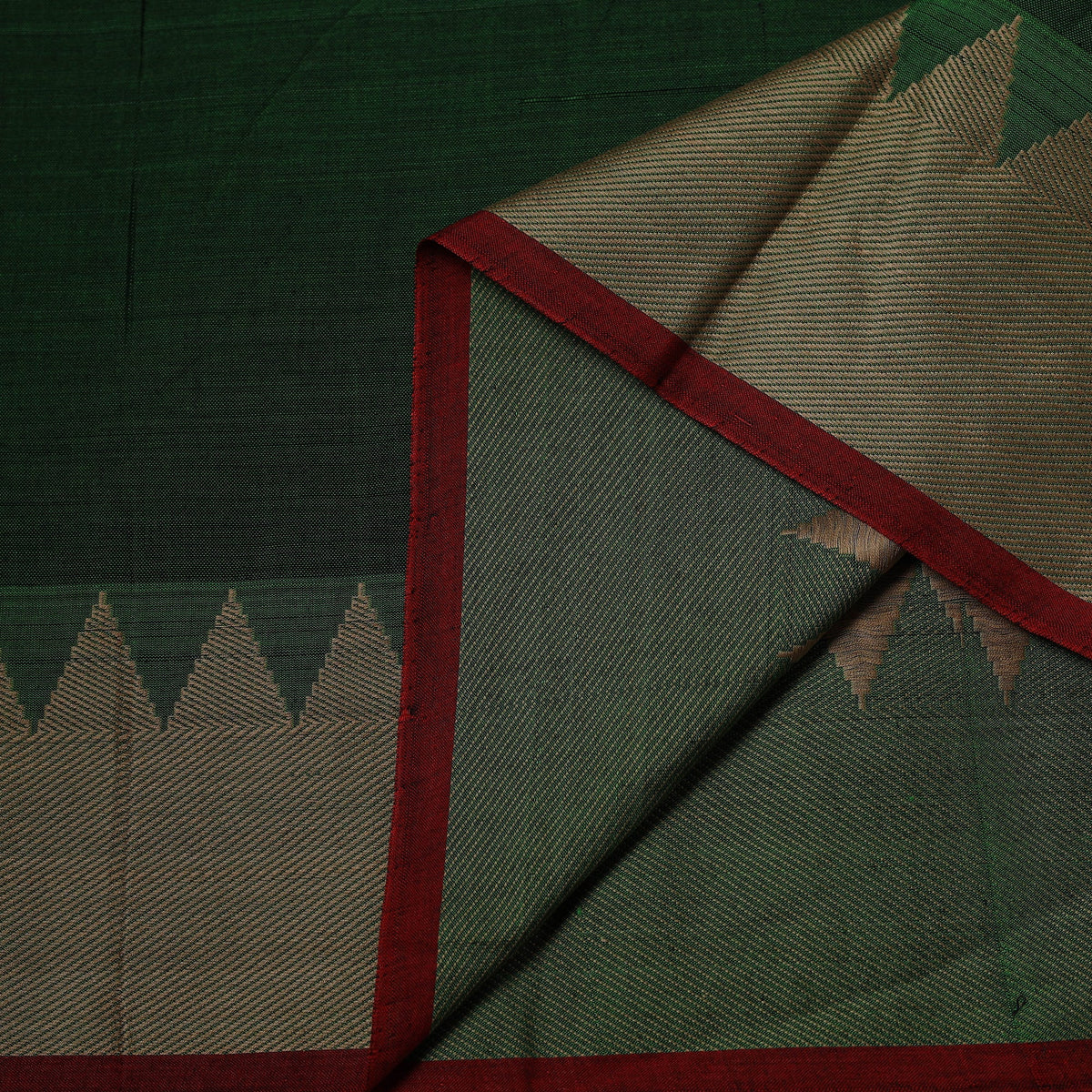 Dharwad cotton fabric with border 31 - handcrafted