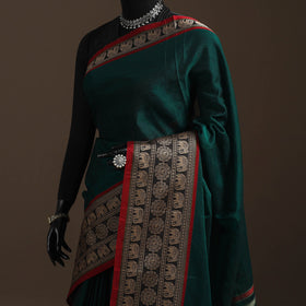 Dharwad cotton saree with border 01 - handcrafted