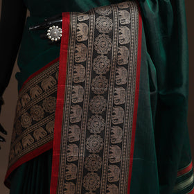 Dharwad cotton saree with border 01 - handcrafted