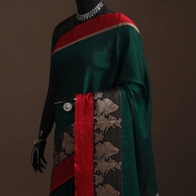 Dharwad cotton saree with border 04 - handcrafted