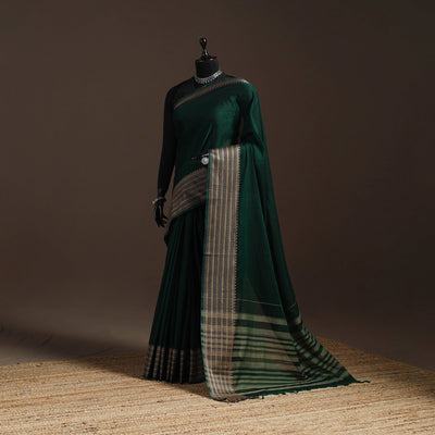 Dharwad cotton saree with border 05 - handcrafted