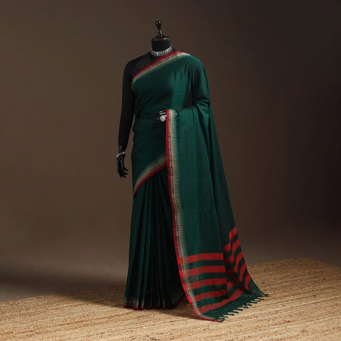 Dharwad cotton saree with border 08 - handcrafted