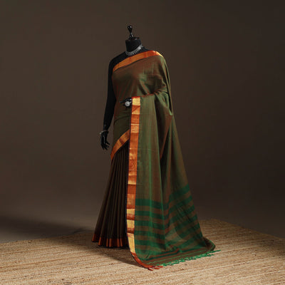 Dharwad cotton saree with border 10 - handcrafted