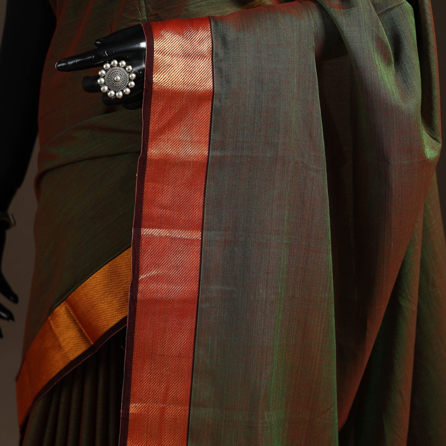 Dharwad cotton saree with border 10 - handcrafted