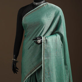 Dharwad cotton saree with border 12 - handcrafted