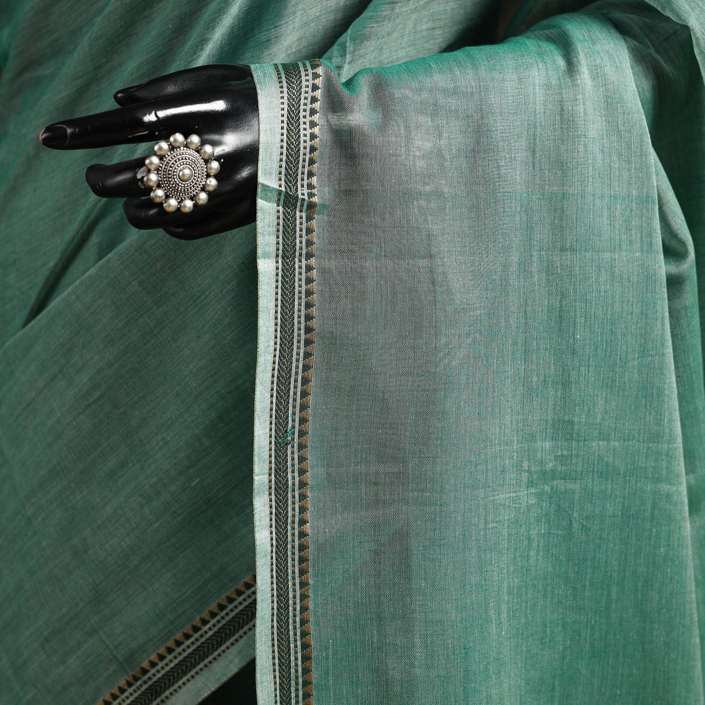 Dharwad cotton saree with border 12 - handcrafted