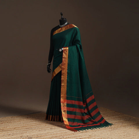 Dharwad cotton saree with border 14 - handcrafted
