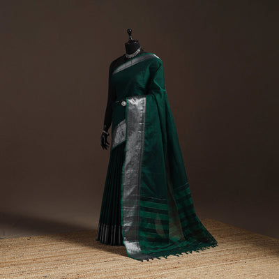 Dharwad cotton saree with border 16 - handcrafted