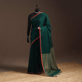 Dharwad cotton saree with border 18 - handcrafted