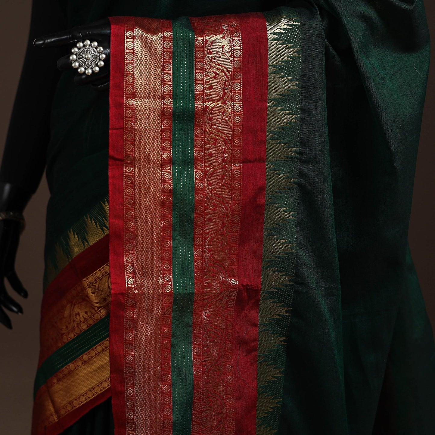 Dharwad cotton saree with border 19 - handcrafted