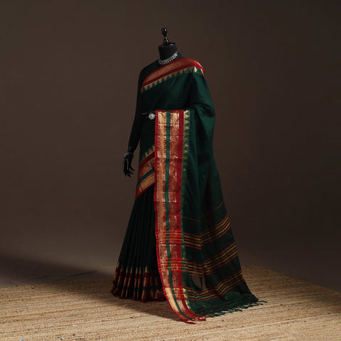 Dharwad cotton saree with border 19 - handcrafted