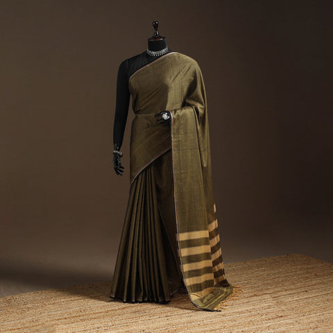 Dharwad cotton saree with border 19 - handcrafted