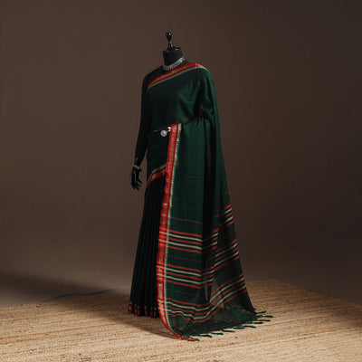 Dharwad cotton saree with border 21 - handcrafted