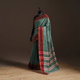 Dharwad cotton saree with border 22 - handcrafted