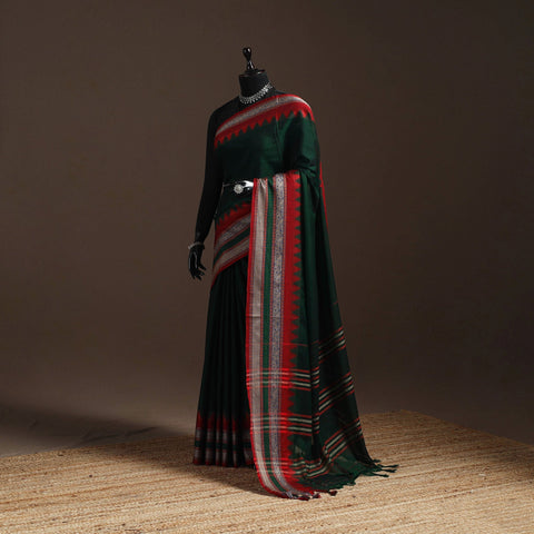 Dharwad cotton saree with border 24 - handcrafted