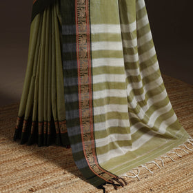 Dharwad cotton saree with border 32 - handcrafted