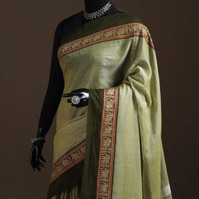 Dharwad cotton saree with border 32 - handcrafted