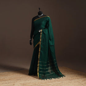 Dharwad cotton saree with border 33 - handcrafted