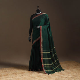 Dharwad cotton saree with border 35 - handcrafted