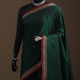 Dharwad cotton saree with border 35 - handcrafted