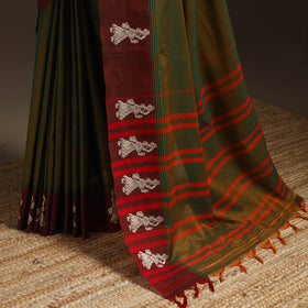 Dharwad cotton saree with border 37 - handcrafted