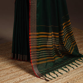 Dharwad cotton saree with border 37 - handcrafted