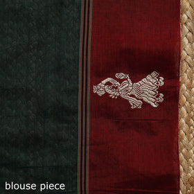 Dharwad cotton saree with border 38 - handcrafted