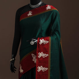 Dharwad cotton saree with border 38 - handcrafted