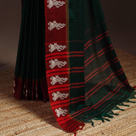 Dharwad cotton saree with border 38 - handcrafted