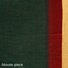 Green - dharwad cotton saree with border 39 - handcrafted