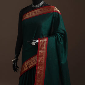 Dharwad cotton saree with border 41 - handcrafted