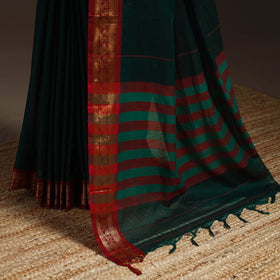 Dharwad cotton saree with border 41 - handcrafted