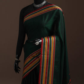 Dharwad cotton saree with border 46 - handcrafted