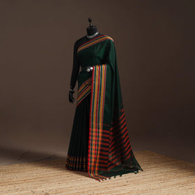 Dharwad cotton saree with border 46 - handcrafted