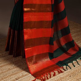 Dharwad cotton saree with border 49 - handcrafted