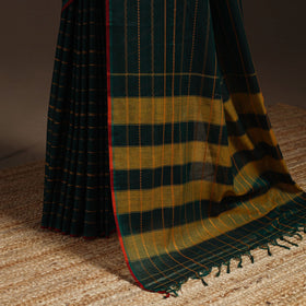 Dharwad cotton saree with thread stripes 09 - handcrafted