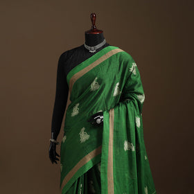 Green - dharwad cotton saree with thread work 02