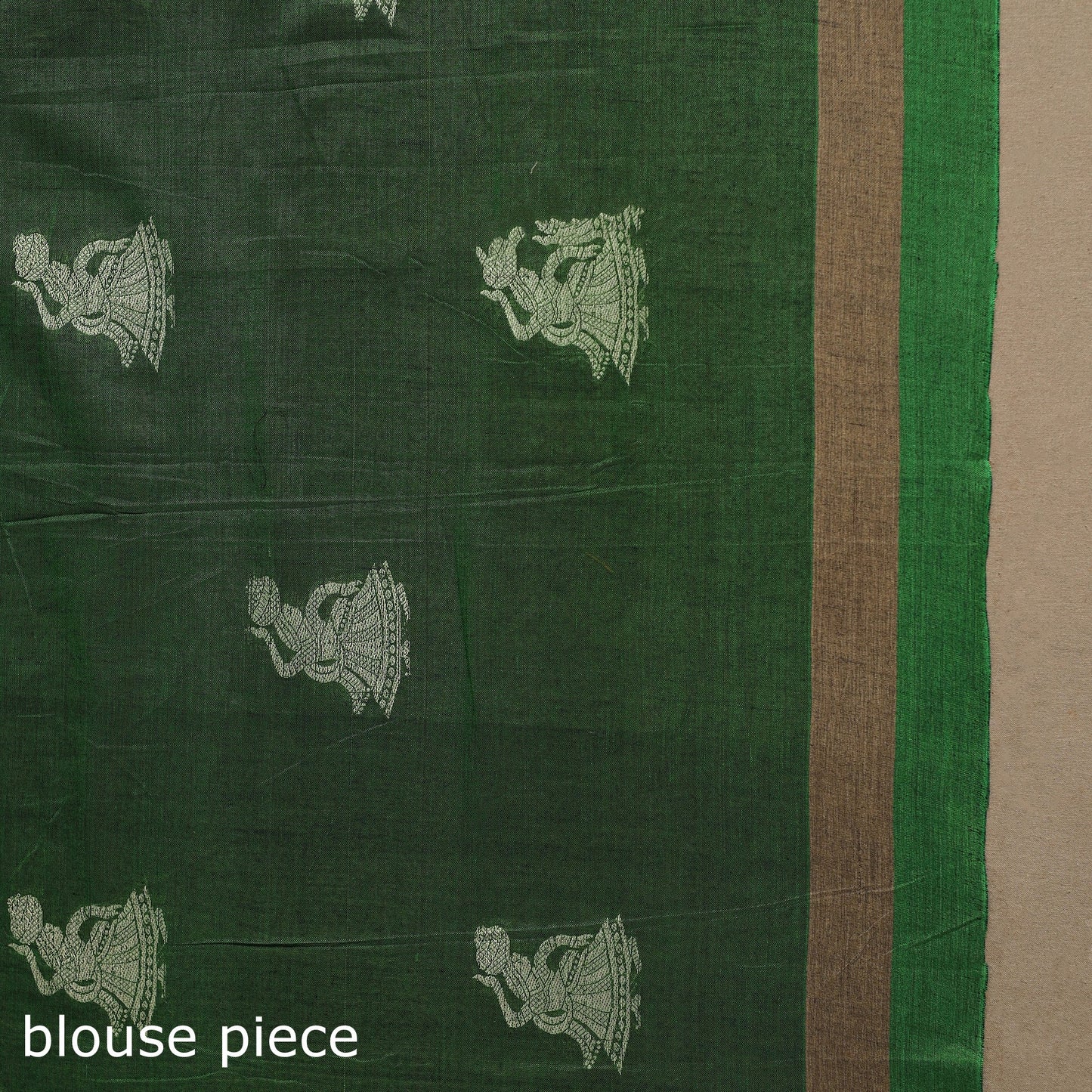 Green - dharwad cotton saree with thread work 02