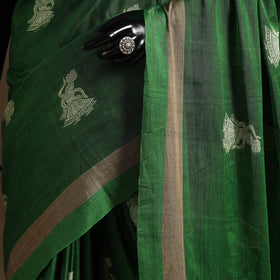 Green - dharwad cotton saree with thread work 02