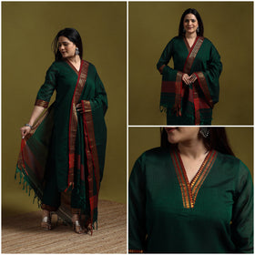 Dharwad cotton suit set with dupatta for women 10