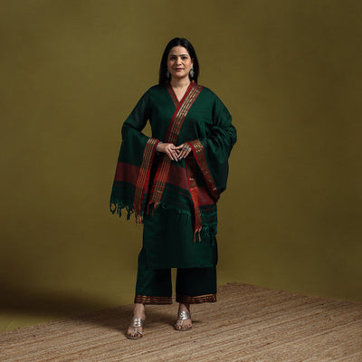 Dharwad cotton suit set with dupatta for women 10