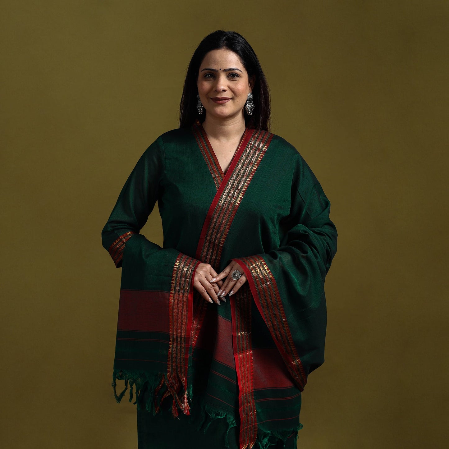 Dharwad cotton suit set with dupatta for women 10