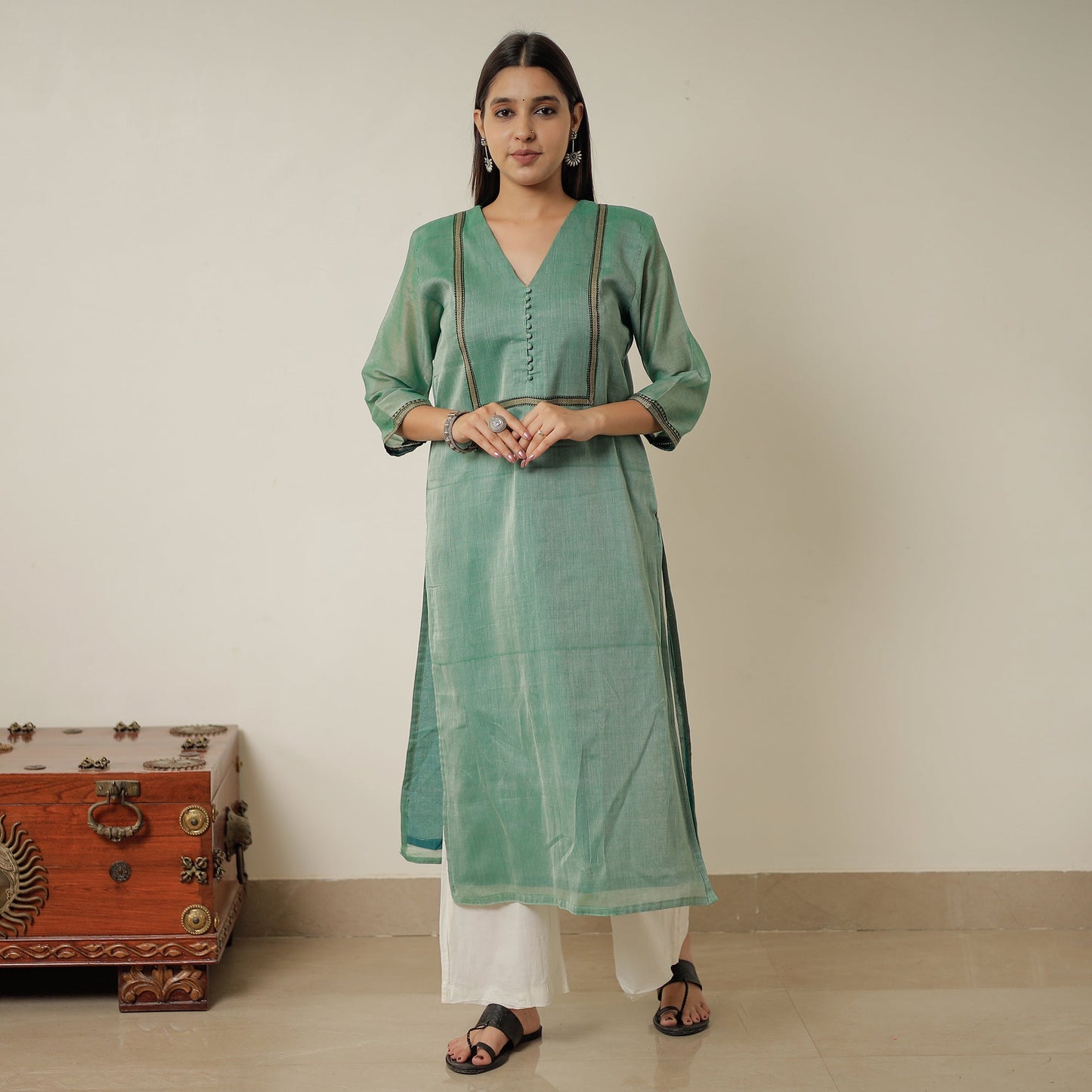 Buy Dharwad Cotton Straight Kurta for Women